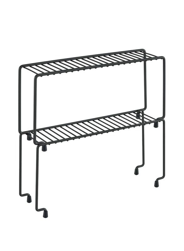 

Metaltex Steel Set Of 2 Stackable Narrow Shelves
