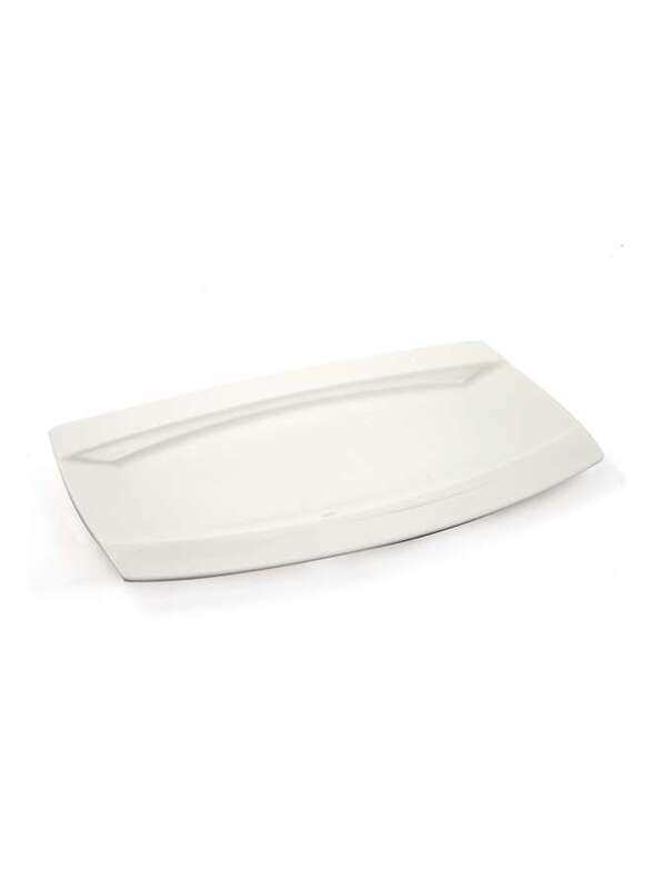 

Porceletta Ivory Porcelain Rectangular Plate Meena Design 21.5 cm / 9