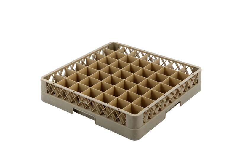 Jiwins Plastic Glass Rack 49 Compartment Beige