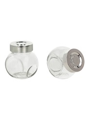 Metaltex Glass Glass Jar with plastic Screw Lid 50 ml Silver