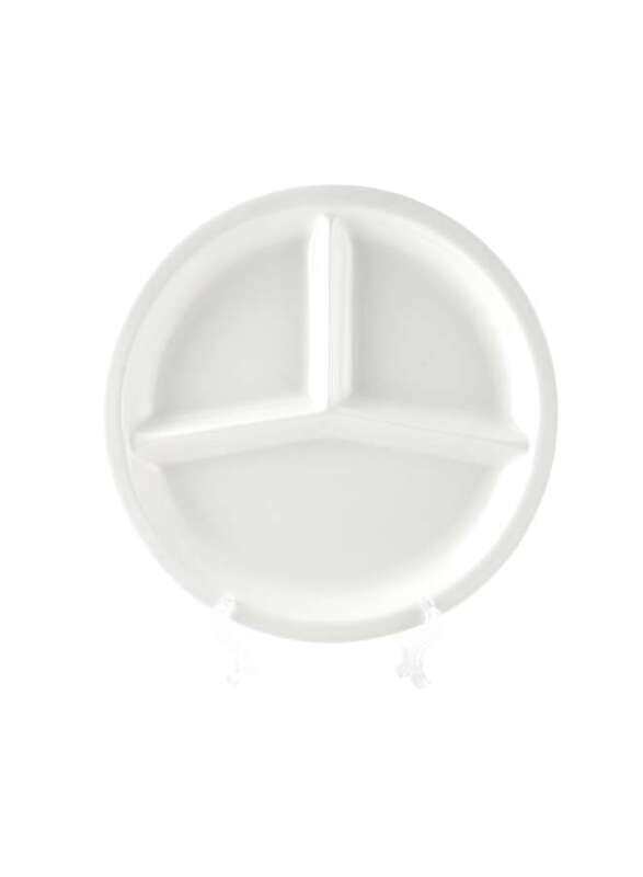 

Porceletta Ivory Porcelain Divider Plate 9.5