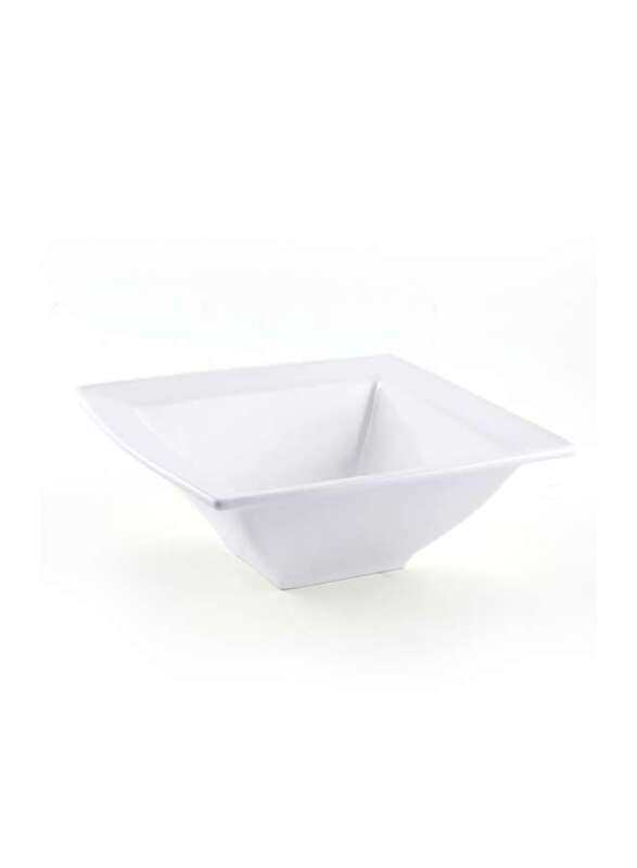 

Porceletta Ivory Porcelain Square Bowl Double Rim 12.5 cm