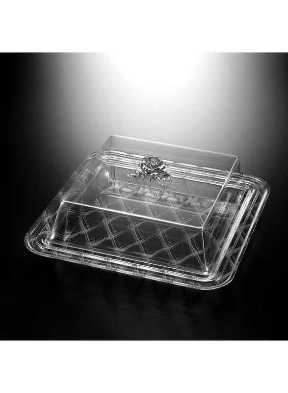 

Vague Acrylic Square Serving Set 37.5 cm Silver Design
