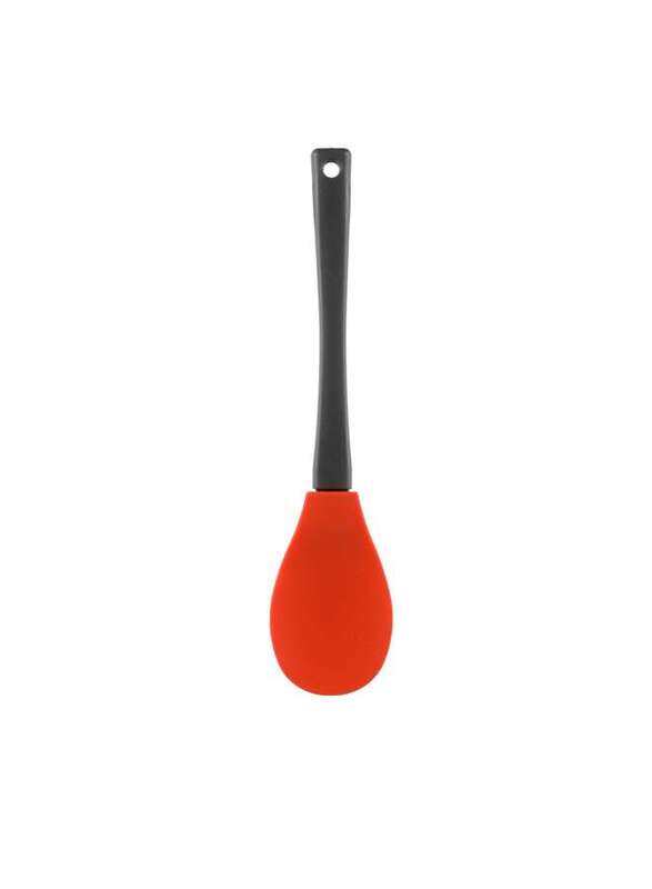 

Vague Silicone Orange Serving Spoon with Handle