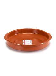 Arte Regal Brown Clay Round Deep Plate with Handle 36 cm