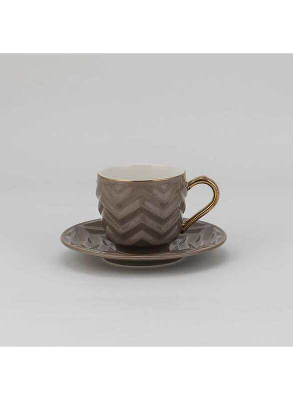 

Rose Porcelain Coffee Cup and Saucer Set White 80 ml 12 Pieces RS-2020