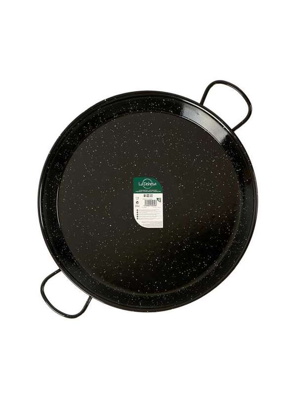 La Dehesa Enameled Steel Paella Pan 70 cm Black