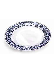 Vague Melamine Soup Plate Blue 10"