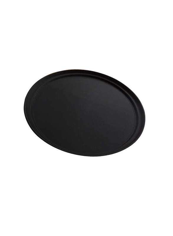 

Vague Non Slip Plastic Slip Tray Black Round 40 cm