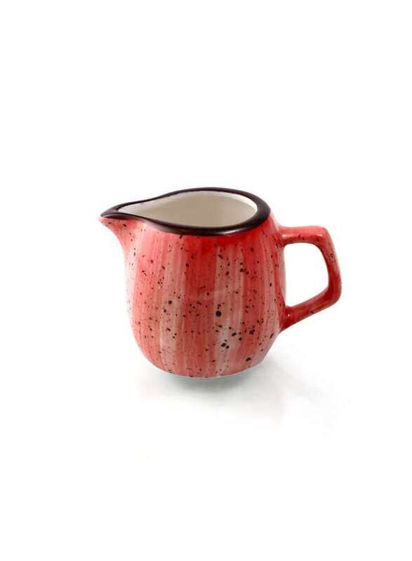 

Porceletta Red Color Glazed Porcelain Creamer 120 ml