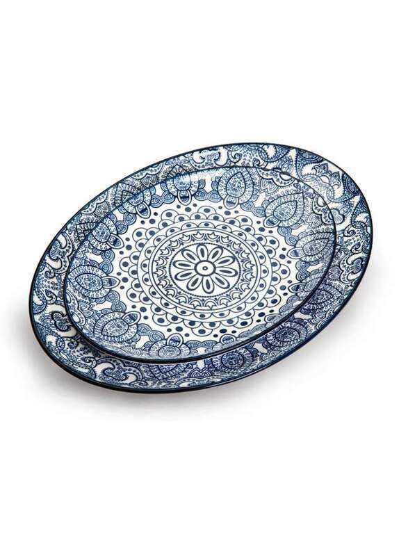 

Che Brucia Arabesque Blue Porcelain Oval Plate 20 cm / 8