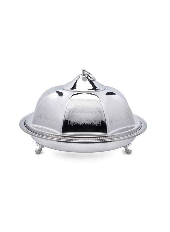

Vague Steel Round Ouzi Steel Platter 47 cm,Silver