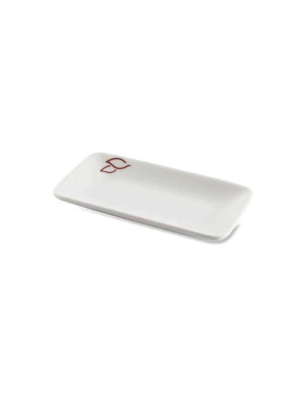 

Porceletta Ivory Porcelain 5.5"" Rectangular Dish with Logo