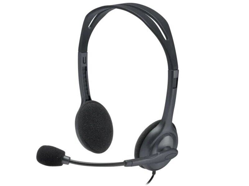 

Logitech H111 Stereo Wired On-Ear Headset, Black
