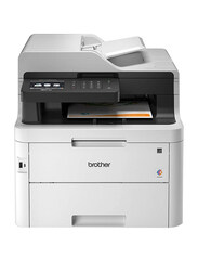 Brother MFC-L3750CDW All-in-One Colour Laser Printer, Wireless/USB 2.0, Printer/Scanner/Copier/Fax Machine, 2 Sided Printing, 24PPM, A4 Printer, Small Office/Home Office Printer, White