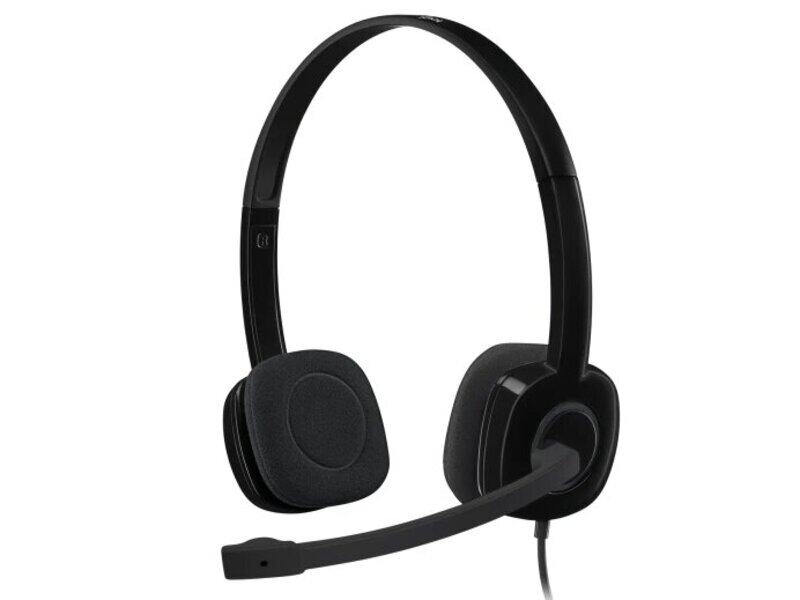 

Logitech H151 Stereo Wired On-Ear Headset, Black