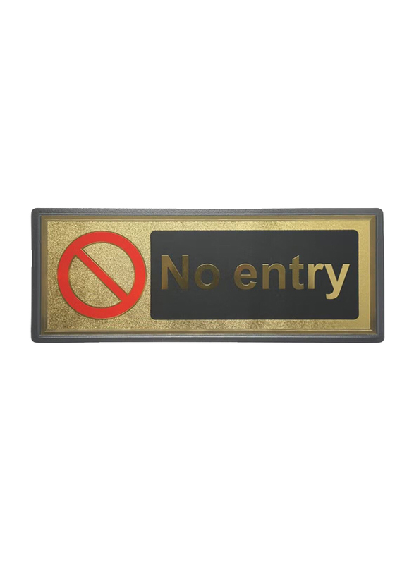 Italo No Entry Sign Sticker, NW510-11, Gold/Black