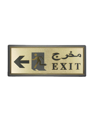 Italo English Arabic Exit Sign Sticker, NW510-5, Gold/Black