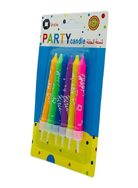 Italo Metallic Birthday Party Candles, Ages 3+, SY3301, Multicolour