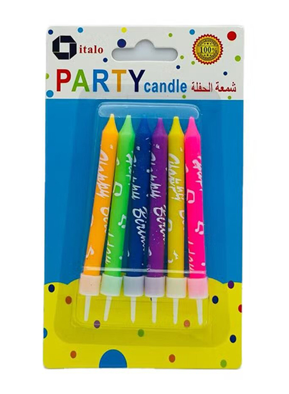 Italo Metallic Birthday Party Candles, Ages 3+, SY3301, Multicolour