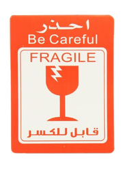 Italo Fragile Label Stickers, 12 Pieces, NW-515, Orange/White