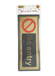 Italo No Entry Sign Sticker, NW510-11, Gold/Black