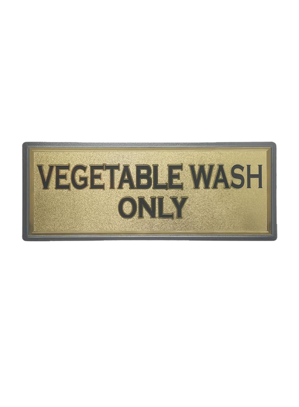 Italo English Vegetable Sign Sticker, NW510-35, Gold/Black