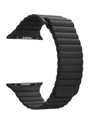 HQProGenuine Leather Loop Band for Apple Watch 44mm, Black