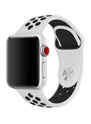 TraMxReplacement Band for Apple Watch Series 1/2/3 42mm, White/Black