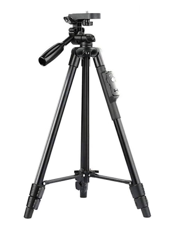 Yunteng VCT-5208 Professional Lightweight Aluminium Portable Tripod Stand, Black