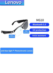 Lenovo Thinkplus MG10 Smart Eyewear with Bluetooth Open Ear Speaker, Black