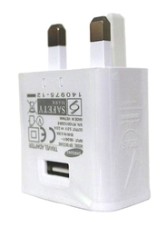 10W 3 Pin Uk Fast Charger for Samsung Galaxy S7 /S7 Edge, White