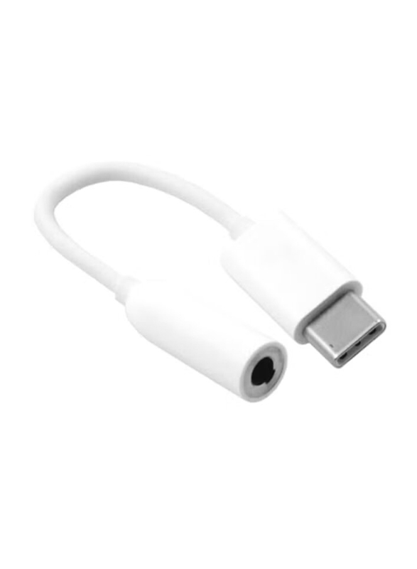 Audio Headphone Jack, Type C Male to Female 3.5mm Jack for Smartphones/Tablets, White