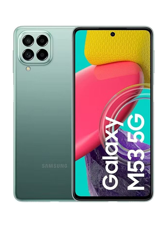 Samsung Galaxy M53 128GB Green, 8GB RAM, 5G, Dual Sim Smartphone, International Version