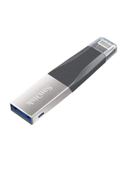 SanDisk 256GB iXpand Mini USB Flash Drive, SDIX40N, Silver/Black