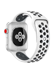 TraMxReplacement Band for Apple Watch Series 1/2/3 42mm, White/Black