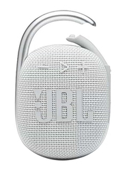 JBL Clip 4 Portable Bluetooth Speaker, White