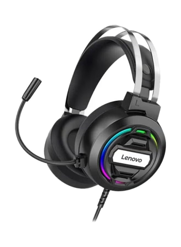 Lenovo H401 Wired Gaming Headset with Microphone, Black