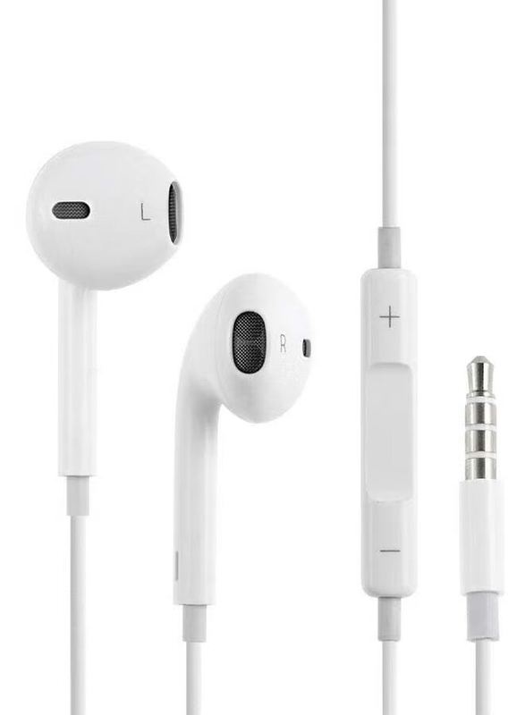 AMG 3.5 mm Jack In-Ear Earphones with Mic, White