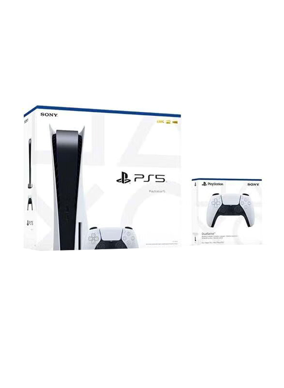 Sony PlayStation 5 Console (Disc Version) with Wireless Controller, White
