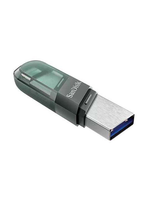 SanDisk 256GB iXpand Flip USB Flash Drive, Green/Silver