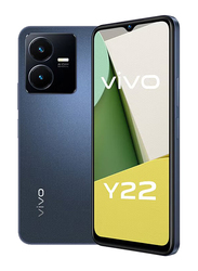 Vivo Y22 64GB Starlit Blue, 4GB RAM, 4G LTE, Dual Sim Smartphone, Middle East Version