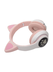 Lkerejol Wireless Bluetooth On-Ear Gaming Headset, Pink