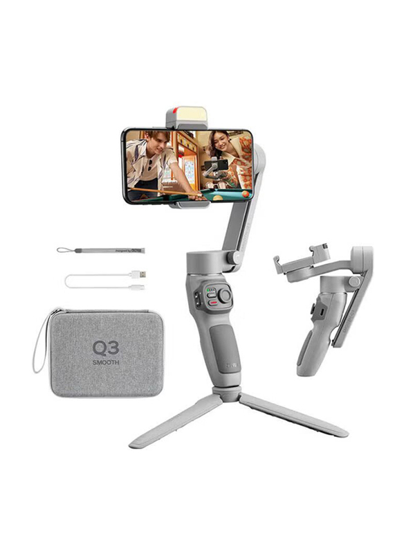 Zhiyun Tech Smooth-Q3 Smartphone Gimbal Stabilizer Combo, Silver