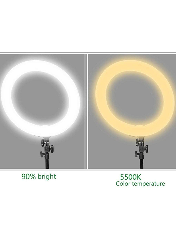 Suyidan 18-inch Dual Color Temperature LED Photography Light with Three-legged Bracket Photography Ring light Set, Multcolour