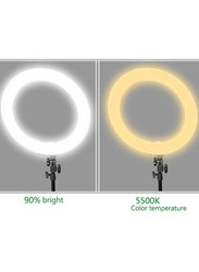 Suyidan 18-inch Dual Color Temperature LED Photography Light with Three-legged Bracket Photography Ring light Set, Multcolour