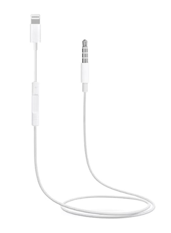 Trands Audio Connector, 3.5 mm Jack to Lightning for Apple Devices, White