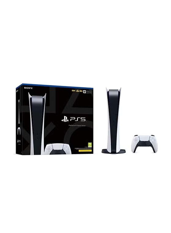 Sony PlayStation 5 Digital Edition Console with Controller, Black/White
