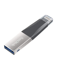 SanDisk 128GB iXpand Mini USB Flash Drive, SDIX40N, Silver/Black