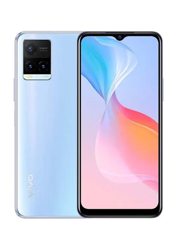 

Vivo Y21s 128GB Pearl White, 6GB RAM, 4G LTE, Dual Sim Smartphone, International Version